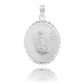 Dije Diamantada Estrella Virgen Guadalupe Plata 925 1.7 Cm