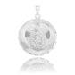 Dije Medalla Diamantada Virgen Guadalupe Plata Ley 925 3 Cm
