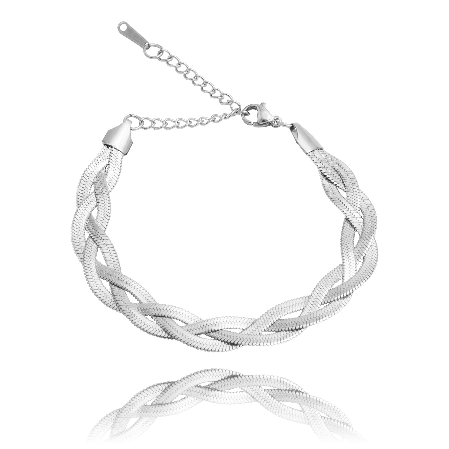 Pulsera Ajustable Trenzada Regalo Mujer Acero Inoxidable
