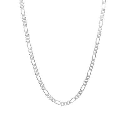 Cadena Figaro 3x1 Gruesa Hombre Regalo Plata 925 6 Mm 50 Cm Plateado