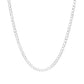 Cadena Cubana Barbada Gruesa Hombre Plata 925 6 Mm 55 Cm Plateado