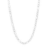 Cadena Figaro 3x1 Gruesa Hombre Regalo Plata 925 9 Mm 60 Cm Plateado