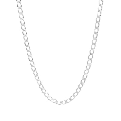 Cadena Cubana Barbada Gruesa Hombre Plata 925 8 Mm 65 Cm Plateado