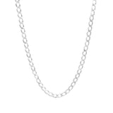 Cadena Cubana Barbada Gruesa Hombre Plata 925 8 Mm 65 Cm Plateado