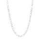 Joyaris Cadena Gruesa Figaro 3x1 Plata 925 Hombre 55 Cm 9 Mm Plateado