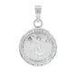 Dije Medalla San Miguel Arcangel Zirconias Plata Ley 999 Plateado
