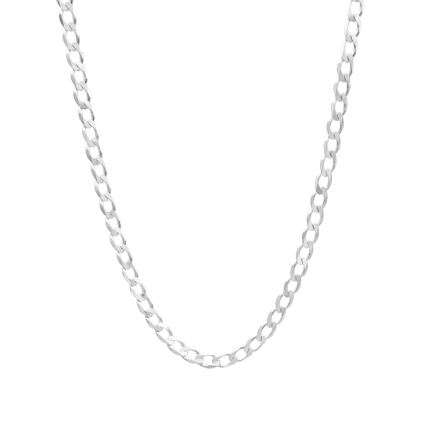 Cadena Cubana Barbada Gruesa Hombre Plata 925 8 Mm 70 Cm Plateado