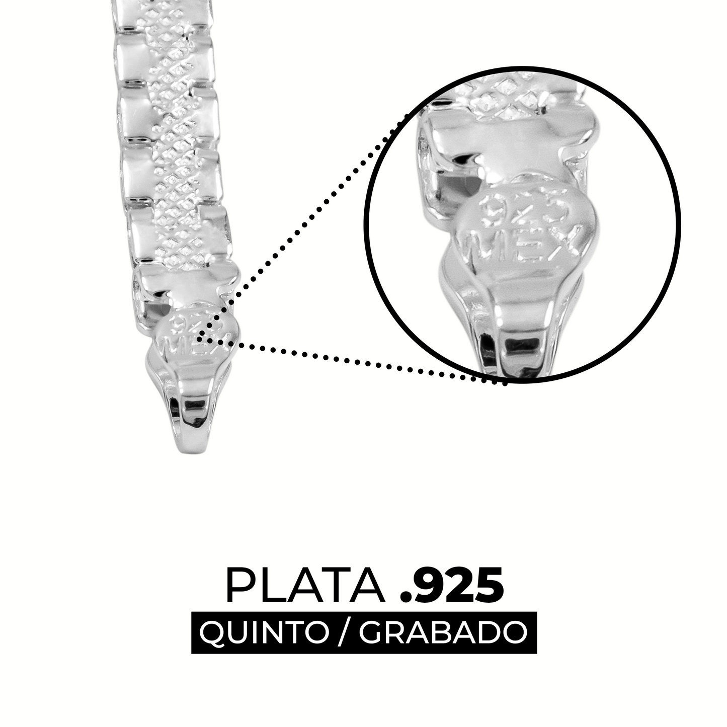 Pulsera Rolo Santa Muerte Lisa Plata Solida Ley S925 Plateado 6 Cm 20 Cm