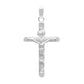 Joyaris Dije Cruz Tubular Cristo Plata 925 Unisex 30mm - Plateado