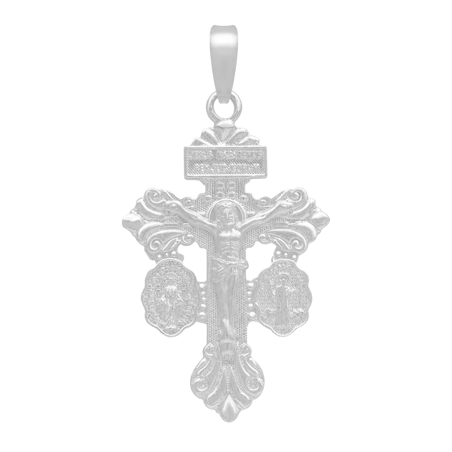 Dije Cruz Perdón Cristo San Benito Milagrosa Plata 925 5 Cm Plateado