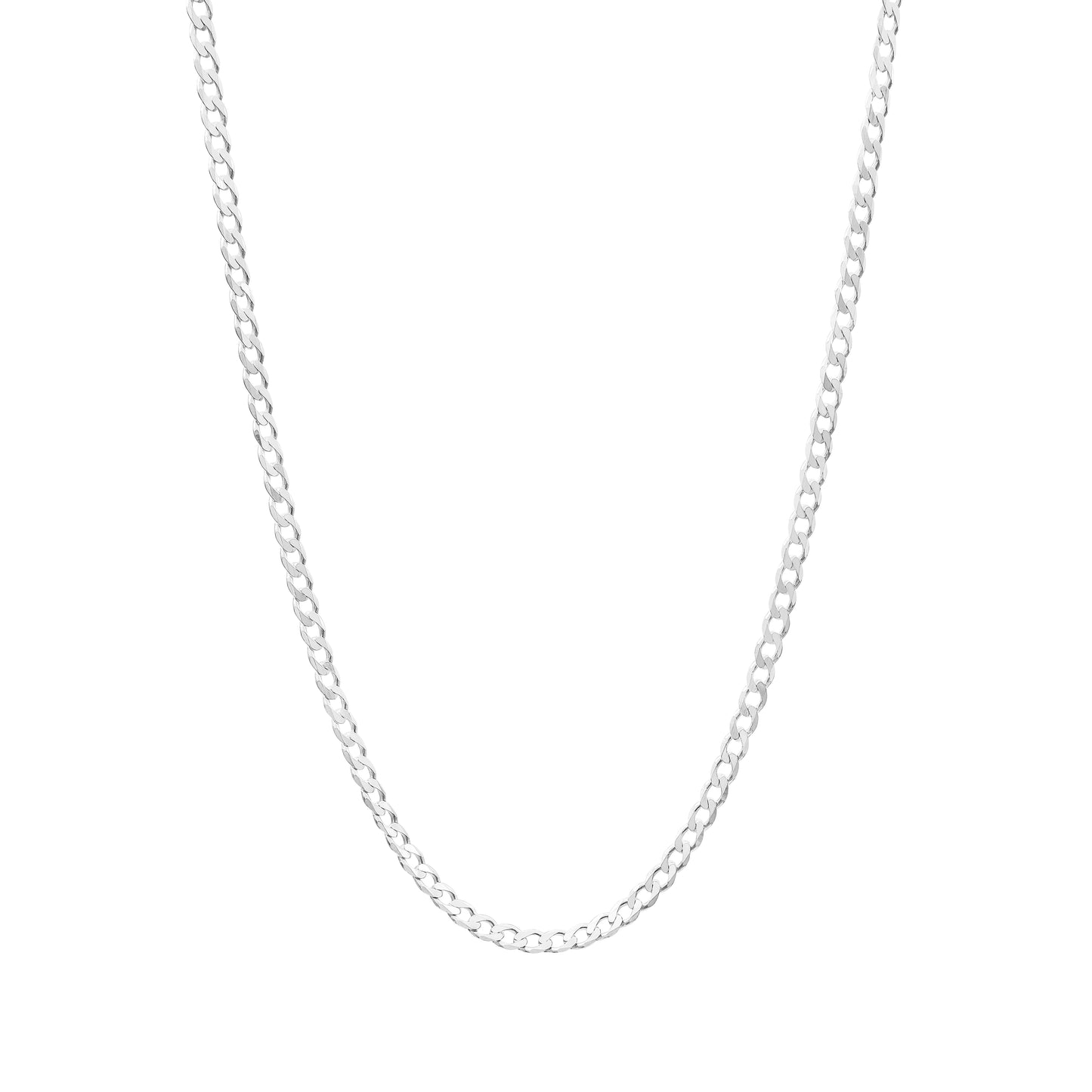 Cadena Cubana Barbada Hombre Regalo Plata 925 5 Mm 55 Cm Plateado