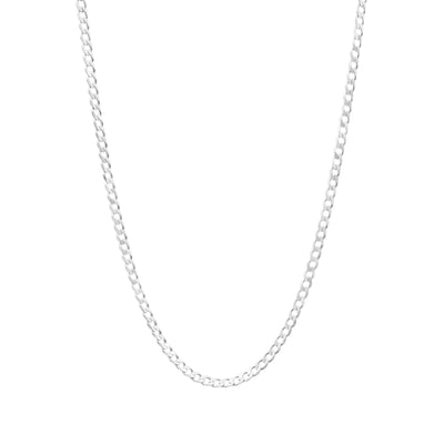 Cadena Cubana Barbada Hombre Regalo Plata 925 5 Mm 55 Cm Plateado