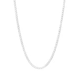 Cadena Cubana Barbada Hombre Regalo Plata 925 5 Mm 55 Cm Plateado