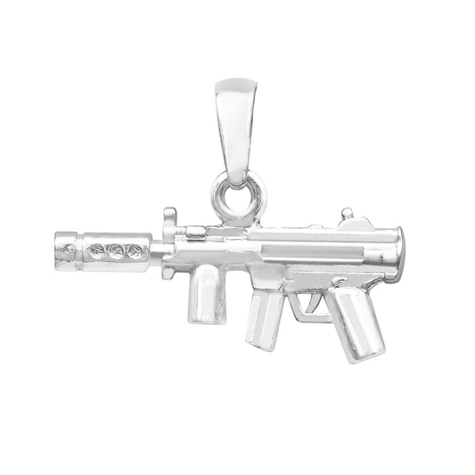 Joyaris Dije Subfusil Silenciador Plata 925 Hombre 26mm Plateado