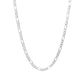 Cadena Figaro 3x1 Gruesa Hombre Regalo Plata 925 6 Mm 55 Cm Plateado