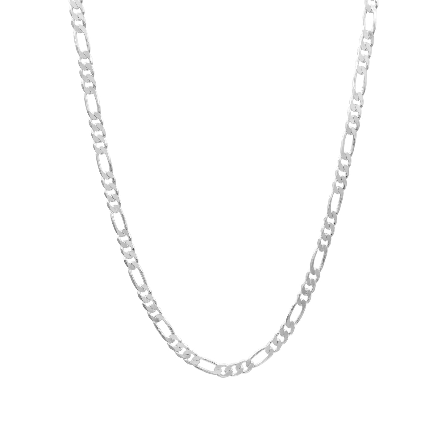 Cadena Figaro 3x1 Gruesa Hombre Regalo Plata 925 6 Mm 55 Cm Plateado