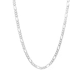Cadena Figaro 3x1 Gruesa Hombre Regalo Plata 925 6 Mm 55 Cm Plateado