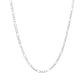 Cadena Figaro 3x1 Hombre Mujer Regalo Plata 925 4 Mm 70 Cm Plateado