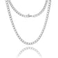 Cadena Collar Cubano De Hombre Mujer Acero Inox Plateado