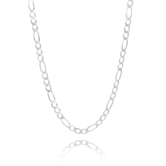 Joyaris Cadena Figaro 3x1 Plata 925 Hombre 55cm 8mm Plateado