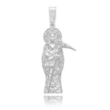 Joyaris Dije Santa Muerte Plata 925 Unisex Zirconias 45mm Plateado