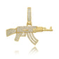 Joyaris Dije Cuerno De Chivo  Hombre Zirconias 40x51mm Dorado