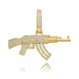 Joyaris Dije Cuerno De Chivo  Hombre Zirconias 40x51mm Dorado