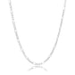 Joyaris Cadena Figaro 3x1 Plata 925 Hombre 45cm 4mm Plateado