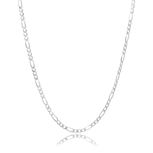Joyaris Cadena Figaro 3x1 Plata 925 Hombre 45cm 4mm Plateado