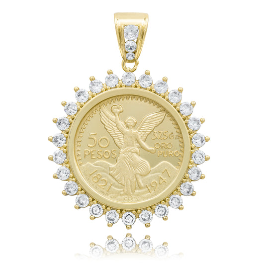 Joyaris Dije Centenario 50 Pesos  Hombre Zirconias 53mm Dorado