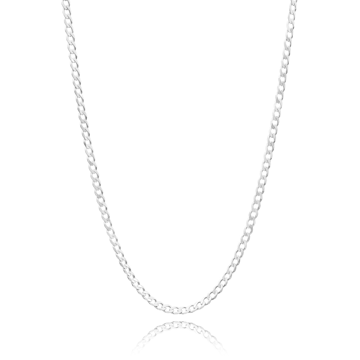 Joyaris Cadena Barbada Cubana Plata 925 Hombre 50cm 5mm Plateado