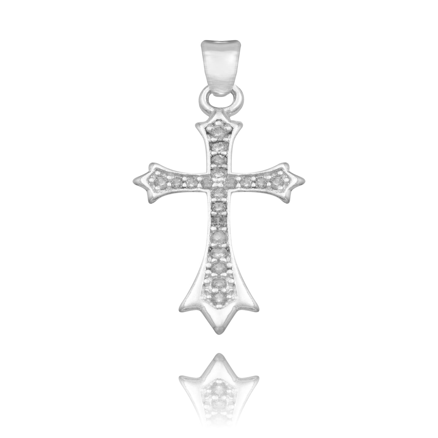 Dije Chico Cruz Zirconias Bautizo Mujer Regalo Plata 925