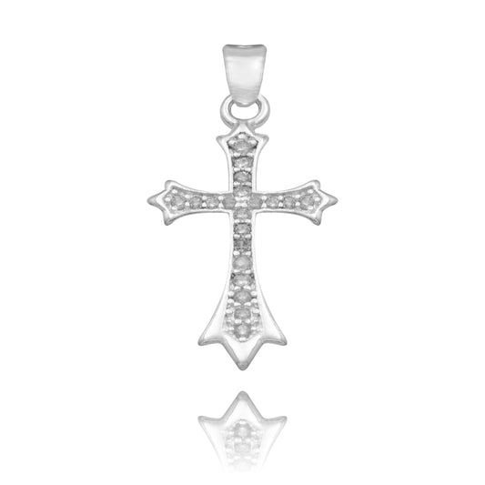 Dije Chico Cruz Zirconias Bautizo Mujer Regalo Plata 925