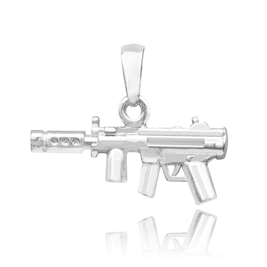 Joyaris Dije Subfusil Silenciador Plata 925 Hombre 26mm Plateado