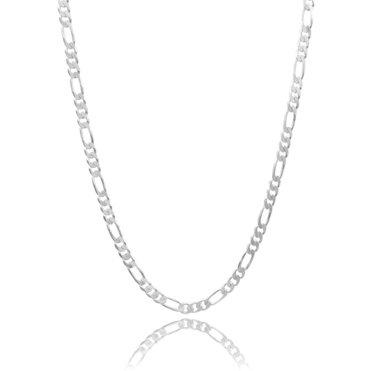 Joyaris Cadena Figaro 3x1 Plata 925 Hombre 45cm 6mm Plateado