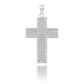 Dije Cruz Mediano Zirconias Hombre Regalo Plata 925 3.9 Cm