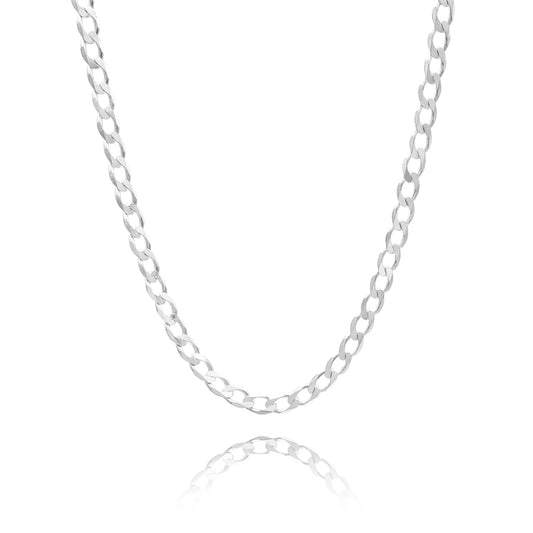 Joyaris Cadena Barbada Cubana Plata 925 Hombre 55cm 8mm Plateado