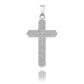 Dije Cruz Puntas Zirconias Hombre Regalo Plata 925 3.9 Cm