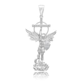 Joyaris Dije San Miguel Arcangel Plata 925 Hombre 52mm Plateado