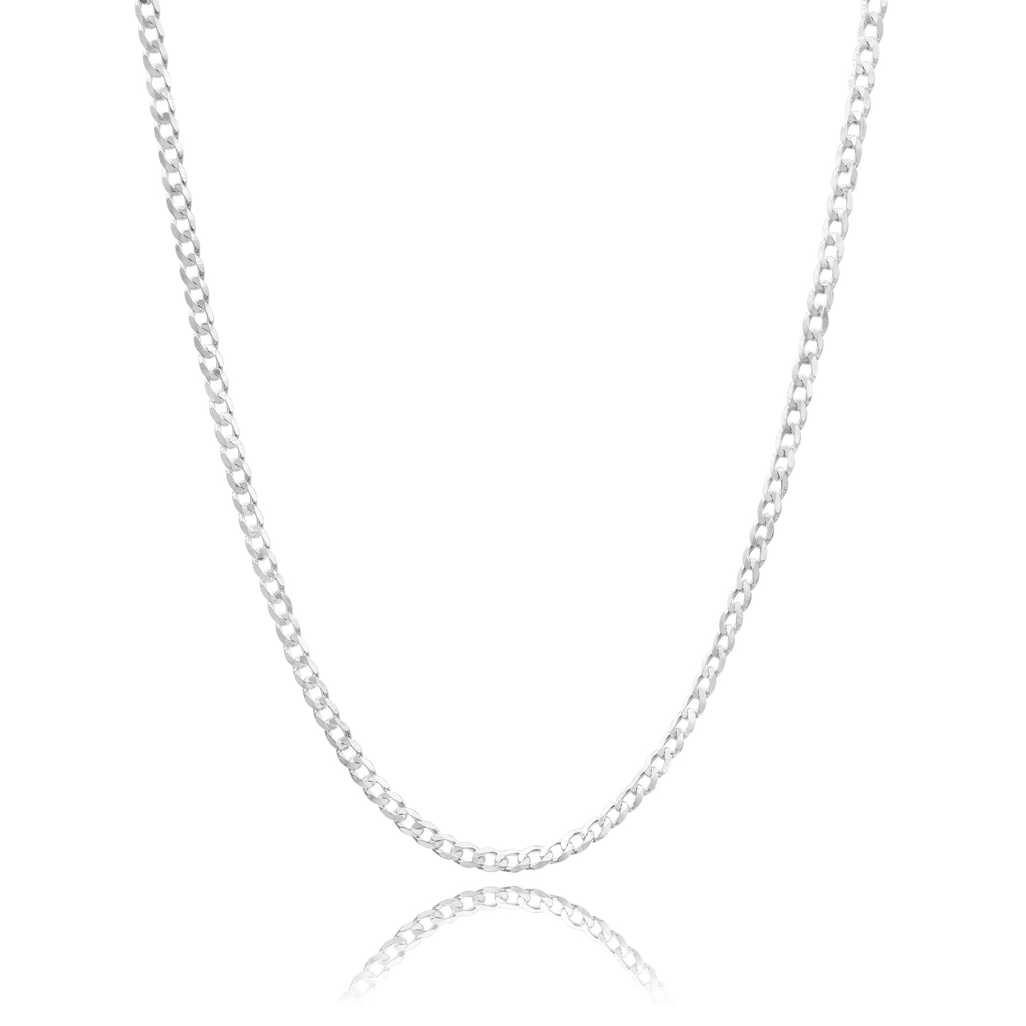 Joyaris Cadena Barbada Cubana Plata 925 Hombre 45cm 4mm Plateado