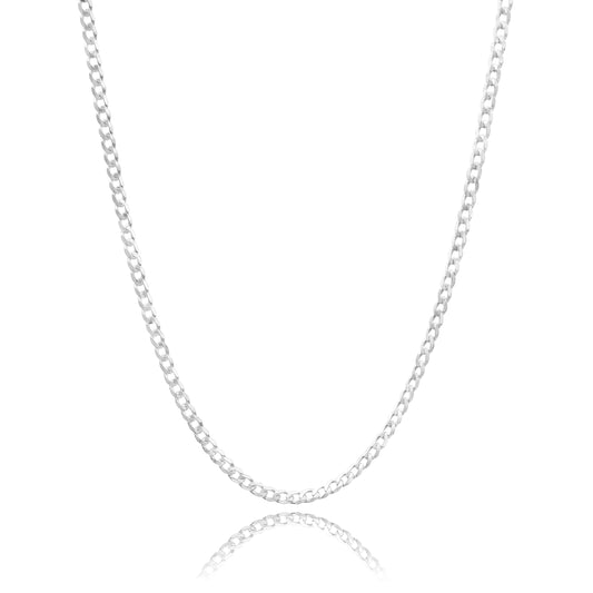 Joyaris Cadena Barbada Cubana Plata 925 Hombre 45cm 4mm Plateado