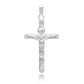 Joyaris Dije Cruz Tubular Cristo Plata 925 Unisex 30mm Plateado