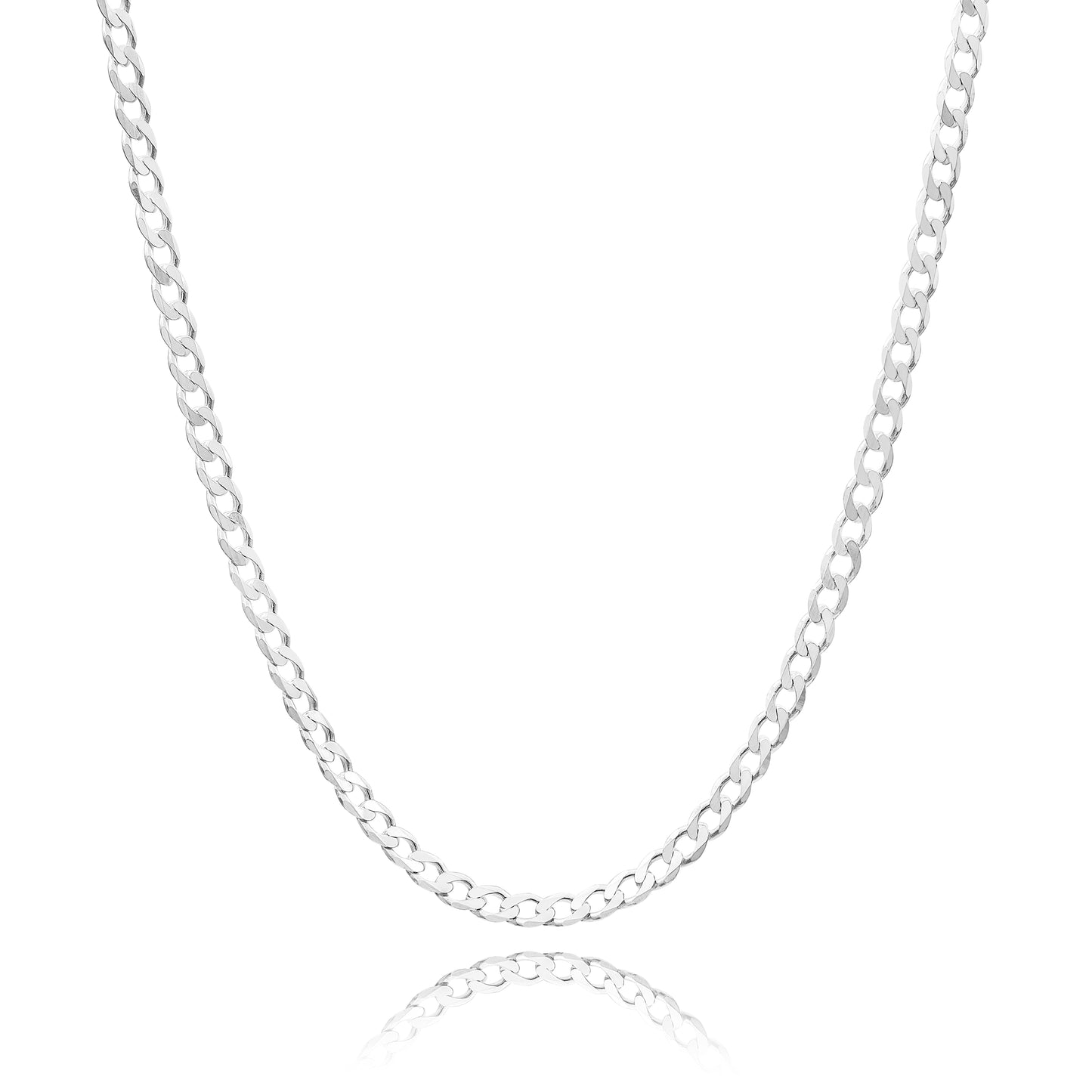 Joyaris Cadena Barbada Cubana Plata 925 Hombre 50cm 6mm Plateado