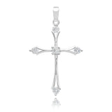 Joyaris Dije Cruz Italiana Plata 925 Unisex Zirconias 31mm Plateado