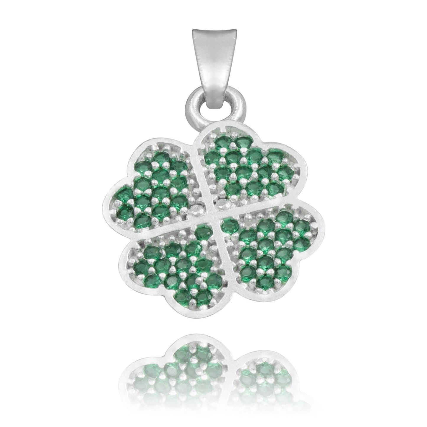 Dije Trebol Corazones Zirconias Amor Suerte Regalo Plata 925