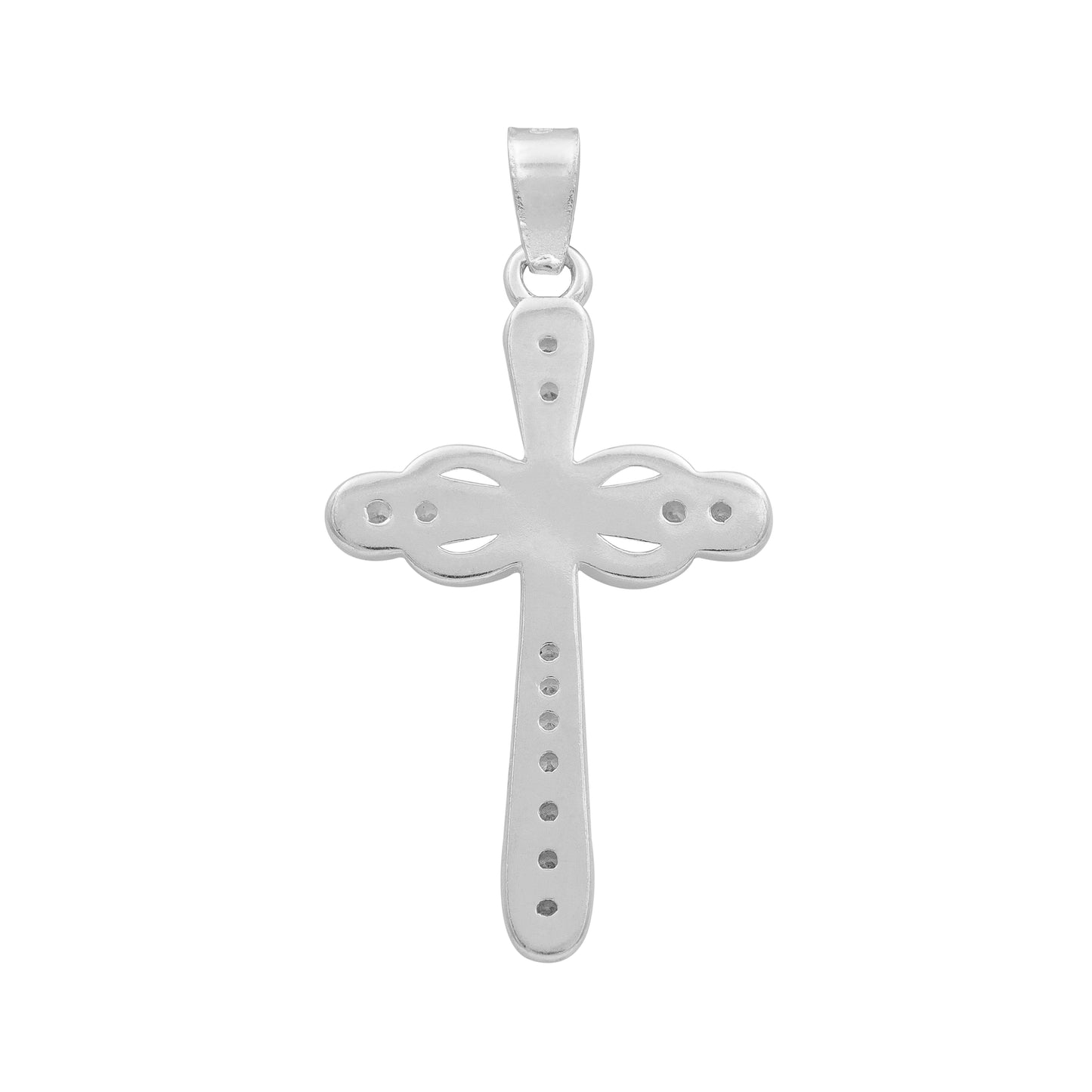 Dije Cruz Lazo Zirconias Hombre Mujer Regalo Plata 925 3.1cm
