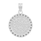 Dije Doble Vista San Benito Zirconias Unisex Plata 925 1.6cm
