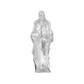 Dije Sólido Cristo Sagrado Corazón De Jesús Liso Plata 925 Plateado