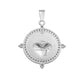 Dije Sagrado Corazón Jesus Cruz Zirconias Unisex Plata 925