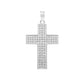 Dije Cruz Mediano Zirconias Hombre Regalo Plata 925 3.9 Cm